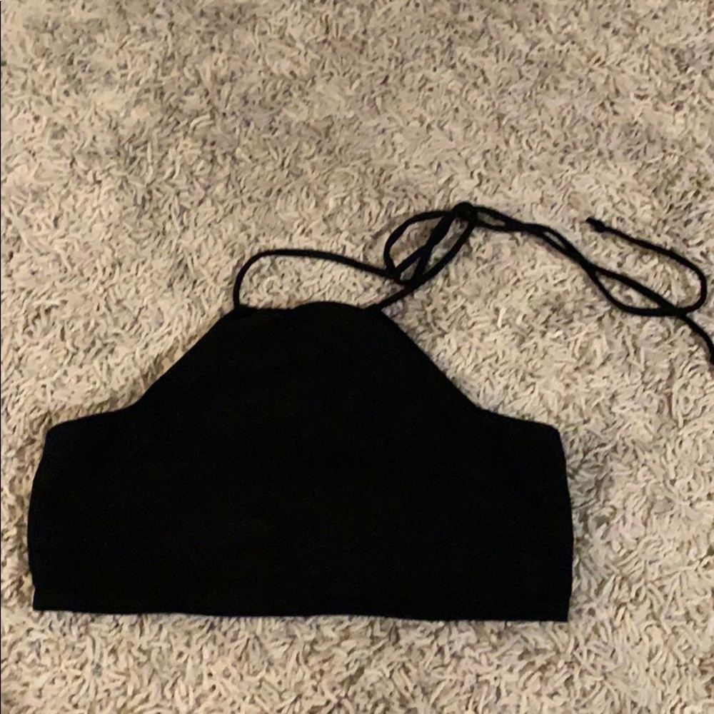Urban Outfitters black halter crop top
